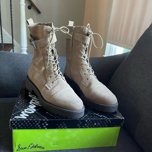 Sam Edelman Junip Suede Combat Boot  SUEDE Size 11M